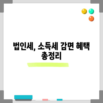 신설 기업 세금 절감 대전략 | 감면 비율 공개