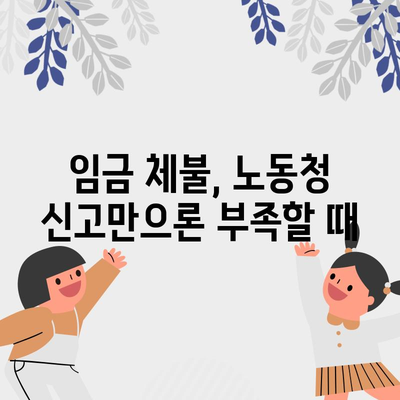 임금 체불 민사소송 대처 가이드 | 노동청 신고 해결 무리일 때