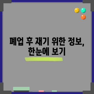 식당 폐업? 지원금과 점포 철거비 가이드