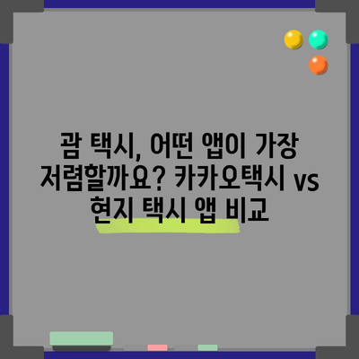 괌 택시 요금 절약 비교 | 카카오택시 vs 현지택시 vs 한인택시