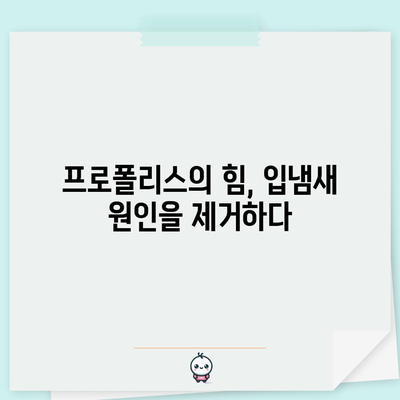 휴대용 프로폴리스 가글 | 입냄새 해결의 일상 필수품