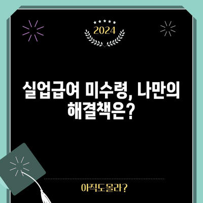 실업급여 미수령 부정 수급 책임 배상과 대체책