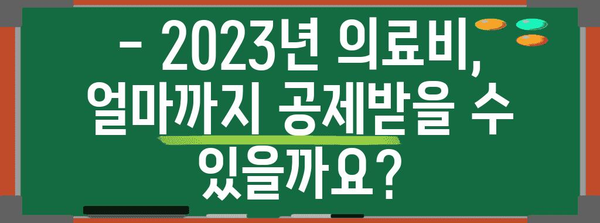 2023 연말정산 의료비공제 한도 총정리 | 의료비 세액공제, 최대 혜택 받는 방법