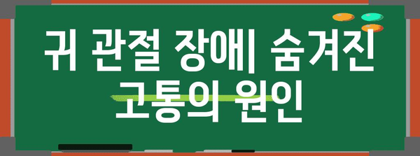 귀 아픔과 침 삼키기의 숨겨진 진실 | 귀관절 장애 이해