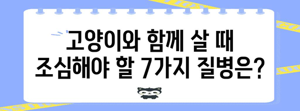 고양이에서 사람에게 옮는 질병| 주의해야 할 7가지 질병과 예방법 | 고양이 질병, 동물 감염, 건강 관리, 반려동물