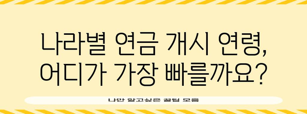 노령연금 받는 나이, 지역별로 얼마나 다를까요? | 연금 개시 연령, 지역별 차이, 노후 준비