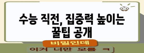 수능 나흘 전, 마지막 벼락치기 전략| 시간관리 & 집중력 | 수능, 마무리, 시간표, 효율, 꿀팁