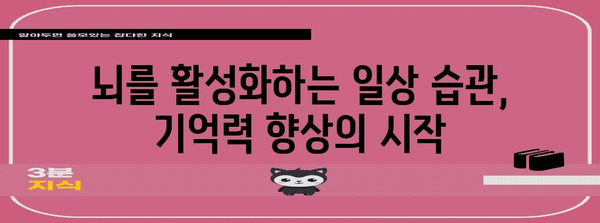 기억력 건강 관리를 위한 필수 팁 | 예방과 향상의 비결