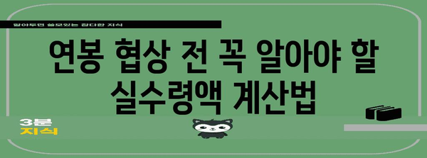 연봉 실수령액 파헤치기 | 2024년 월급 실제 손금