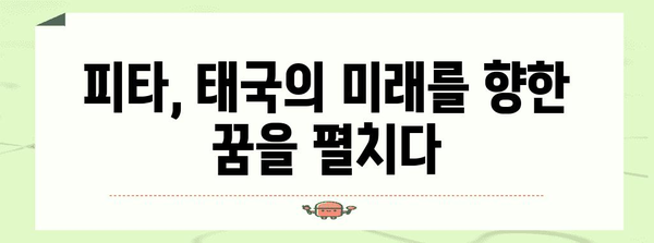 태국의 떠오르는 스타, 피타 | 차세대 리더의 꿈과 미래