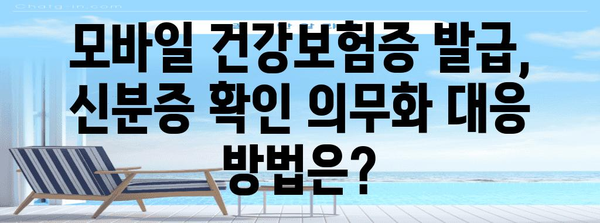 병원 약국에서 모바일 건강보험증 발급으로 신분증 확인 의무화 대응