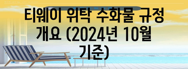 티웨이 위탁 수화물 규정 개요 (2024년 10월 기준)