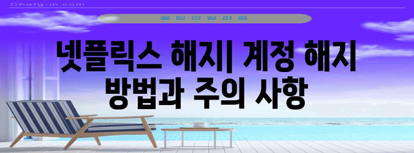 넷플릭스 요금제 및 해지 가이드 | 계정 관리 완벽 이해