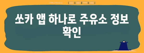 쏘카 주유소 찾기 꿀팁 | 간편하고 빠른 방법