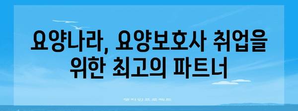 요양보호사 취업의 파트너 | 요양나라 구인구직 꿀팁