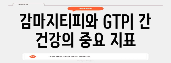 간 건강 지표 | 감마지티피와 GTP 정상 수치