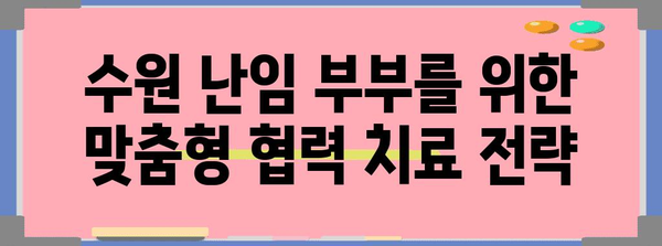 수원 난임 부부를 위한 협력 치료 옵션 | 성공 사례와 검증