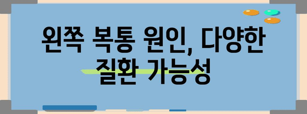 왼쪽 복통 경계! 반복 시 검사 필수