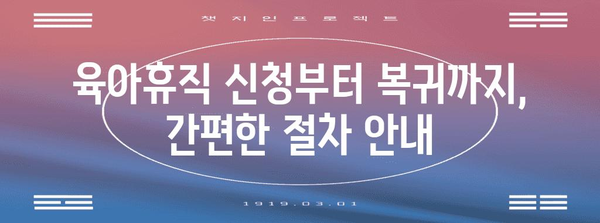 육아휴직 제도 알아보기 | 절차, 복귀, 지원 소개