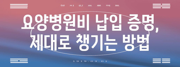 연말정산 요양병원비 꼼꼼히 챙기는 방법 | 의료비 공제, 세금 환급, 요양병원비 납입 증명