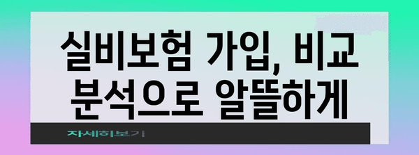 저렴한 실비보험 가입 | 최저 비용으로 동일 보장