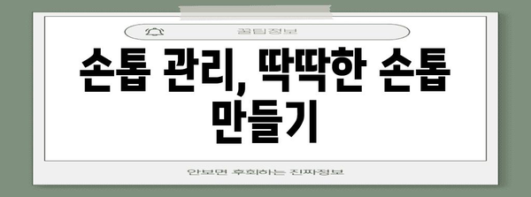 손톱 관리의 핵심 | 세로줄을 없애고 건강한 손톱 되찾기