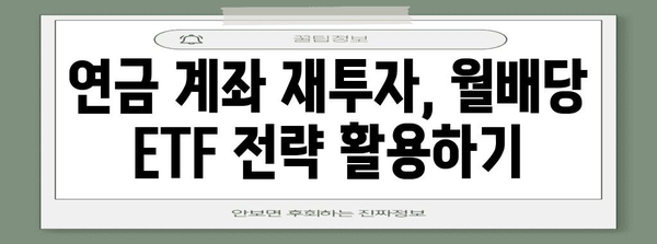 월배당 ETF를 활용한 연금계좌 재투자 전략