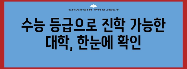 수능 등급 확인 및 분석| 나에게 맞는 대학 찾기 | 수능 등급, 대학 입시, 진학 정보