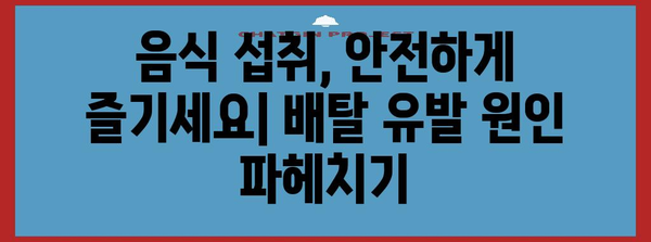 배탈과 설사 예방 | 건강한 습관으로 걱정 덜기