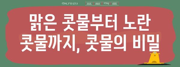 콧물 색깔별 질병 판단 | 건강 상태 파악과 대처 방법