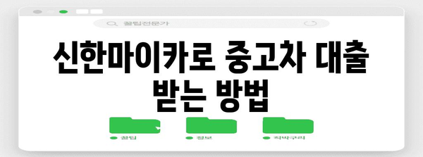 중고차 대출 조건 완벽 파헤치기 | 신한마이카 가이드