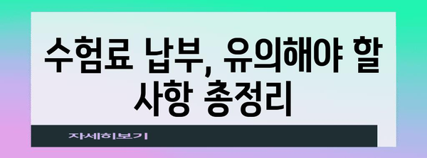 2024 수능 납부 완벽 가이드| 기간, 방법, 유의사항 총정리 | 수능, 납부, 결제, 수험료, 2024학년도