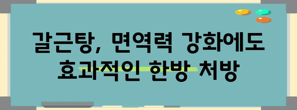 감기 초기 증상 완화 꿀팁 | 갈근탕의 5가지 꿀