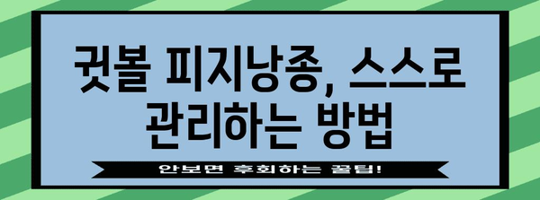 귓볼 피지낭종 해결법 가이드 | 원인 파악과 관리 팁