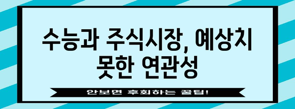 수능 당일, 주식시장은 어떻게 움직일까? | 수능, 주식, 시장 변동, 투자 전략