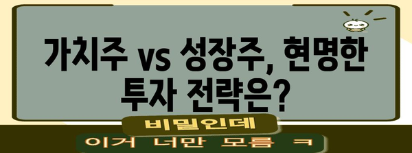 가치주 vs 성장주 | 투자 시 현명한 선택을 위한 비교 가이드