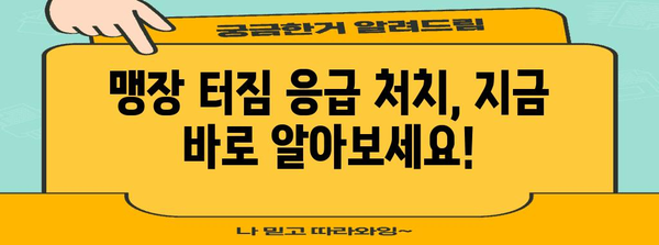 맹장 터짐 응급 처치 | 증상 X-레이 판독법, 위험 요인