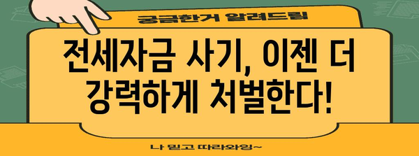 전세자금 작업대출 사기 피해 시 처벌 강화 안내