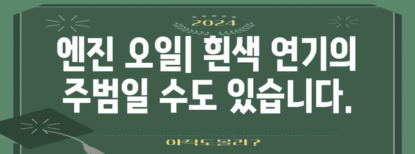 트럭 엔진 흰색 연기 원인과 해결책 | 증상 파악과 정비 가이드