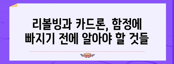 부채 관리 가이드 | 신용카드 현금서비스, 리볼빙, 카드론