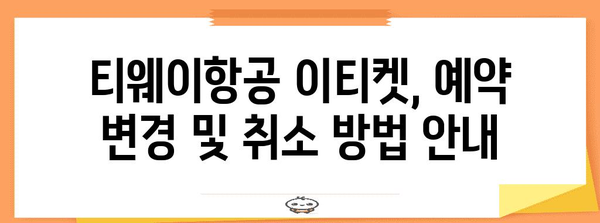 티웨이항공 이티켓 항공권 발권 방법 | 간단하게 발권하고 여행 시작