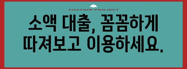 즉각 소액 대출 | 긴급 자금 조달 방법 탐구