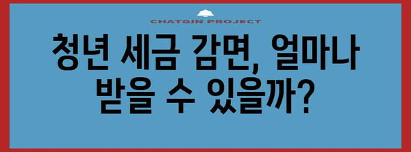 청년세금 이렇게 차감! 연말정산 청년세금 감면 가이드