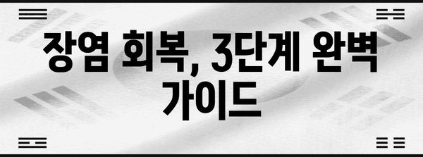 장염 빠른 회복법 | 3단계로 완벽 정복