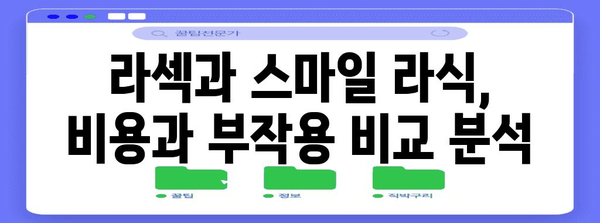 라섹 vs 스마일 라식 | 사용자 리뷰 비교