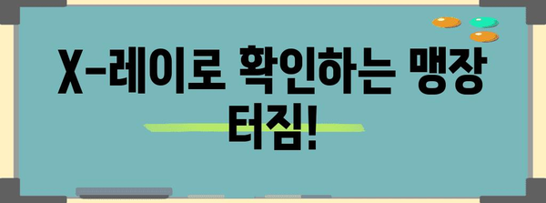 맹장 터짐 응급 처치 | 증상 X-레이 판독법, 위험 요인