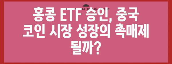 홍콩 가상화폐 ETF 승인으로 보는 중국 코인 전망