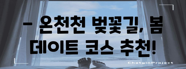 부산 봄나들이의 꽃순이는 온천천! 벚꽃 만개 현황부터 축제까지