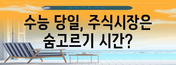 수능 당일, 주식시장은 어떻게 움직일까? | 수능, 주식, 시장 변동, 투자 전략