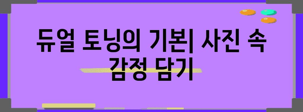 듀얼 토닝의 마법 | 평범한 사진을 걸작으로 만들자